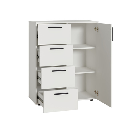 Прихожая Эйр композиция 1 белый PE шагрень, собирается на любую сторону