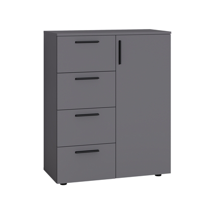 Комод Эйр 16.241 серый графит 0162 РЕ, собирается на любую сторону