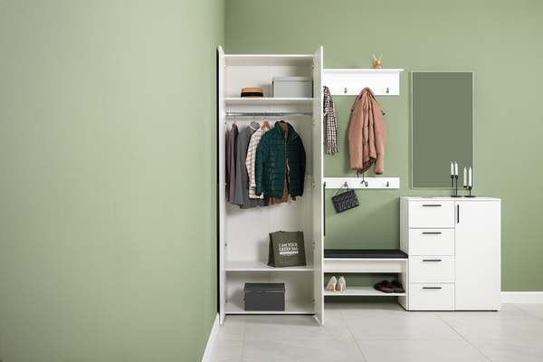 Шкаф для одежды Эйр 13.341 белый PE шагрень