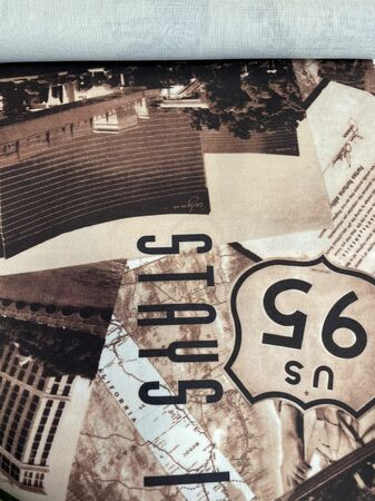 Кровать детская двухъярусная Карамель 75 Дуб Сонома, диван - велюр Лас Вегас (сборка на любую сторону) спальное место верх 80х190, низ 120х185