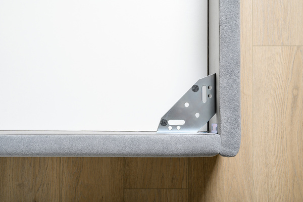 Кровать Марион 160 велюр OCEAN 023 серый с ортопедическим основанием и подъемным механизмом (спальное место 160 х 200)