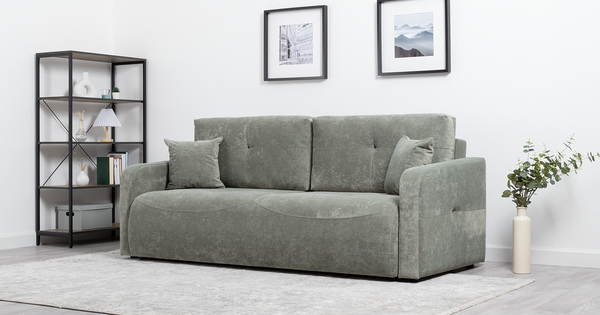 Диван-кровать прямой Марсель ТД 700 велюр Aura 17 зеленый