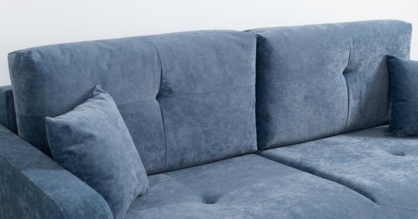 Диван-кровать прямой Марсель ТД 702 велюр Aura 24 синий