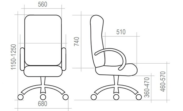 Кресло на колесах Одиссей ультра кожзам коричневый, крестовина пластик, подлокотники с мягкими накладками, механизм качания