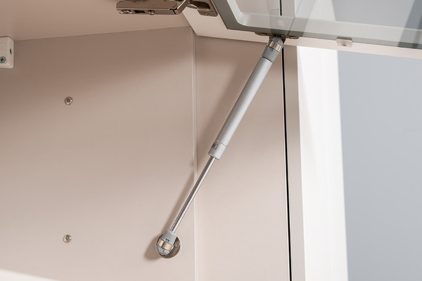 Гостиная Ричфорд композиция 1 с карнизами, кашемир 5981 BS, моно керамика D166-2 ПВХ, белый PE шагрень (собирается на любую сторону)